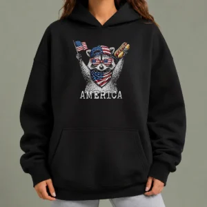 Nice America Raccoon Hot Dog 4th Of July Patriotic USA Animal 2026 Hoodie