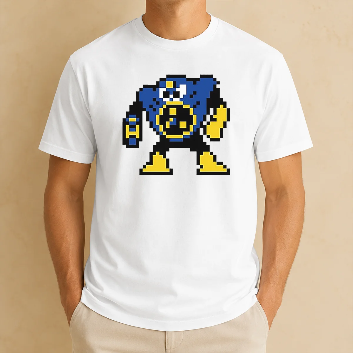 Nice Blue Robot Pixel Art Mega Shirt Nice Blue Robot Pixel Art Mega Shirt