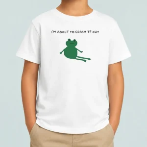Nice Frog I Am About To Crash Tf Out Meme Kids T-Shirt