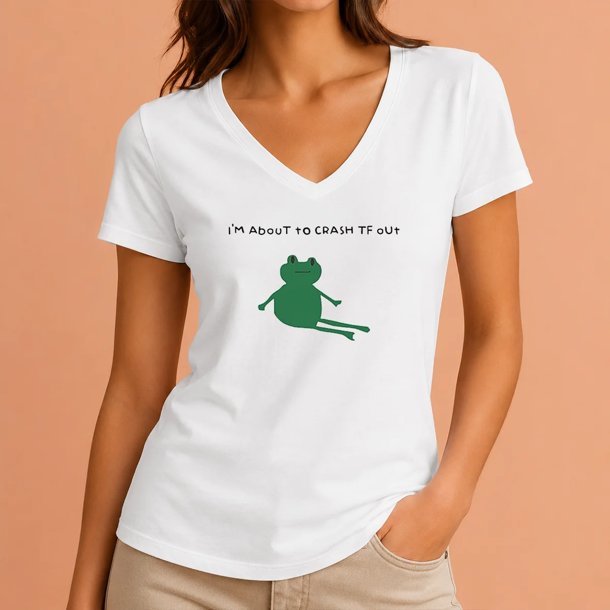 Nice Frog I Am About To V-Neck Shirt Nice Frog I Am About To V-Neck Shirt