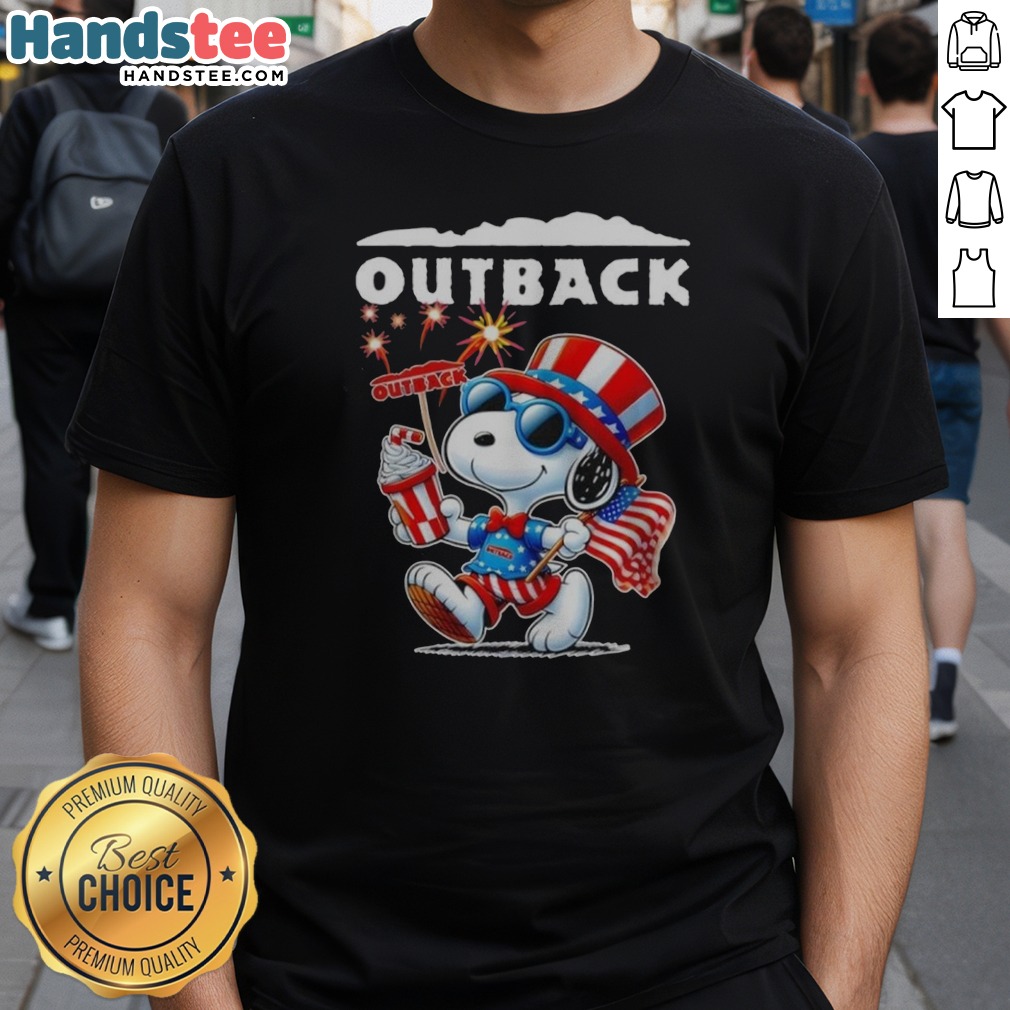 Nice Snoopy X Outback Fourth Of July American 250 Years 1776 2026 Fireworks Shirt on Classic Shirt Nice Snoopy X Outback Fourth Of July American 250 Years 1776 2026 Fireworks Shirt shown as a classic shirt preview