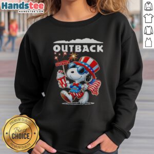 Nice Snoopy X Outback Fourth Of July American 250 Years 1776 2026 Fireworks sweatshirt featuring vibrant colors and festive graphics