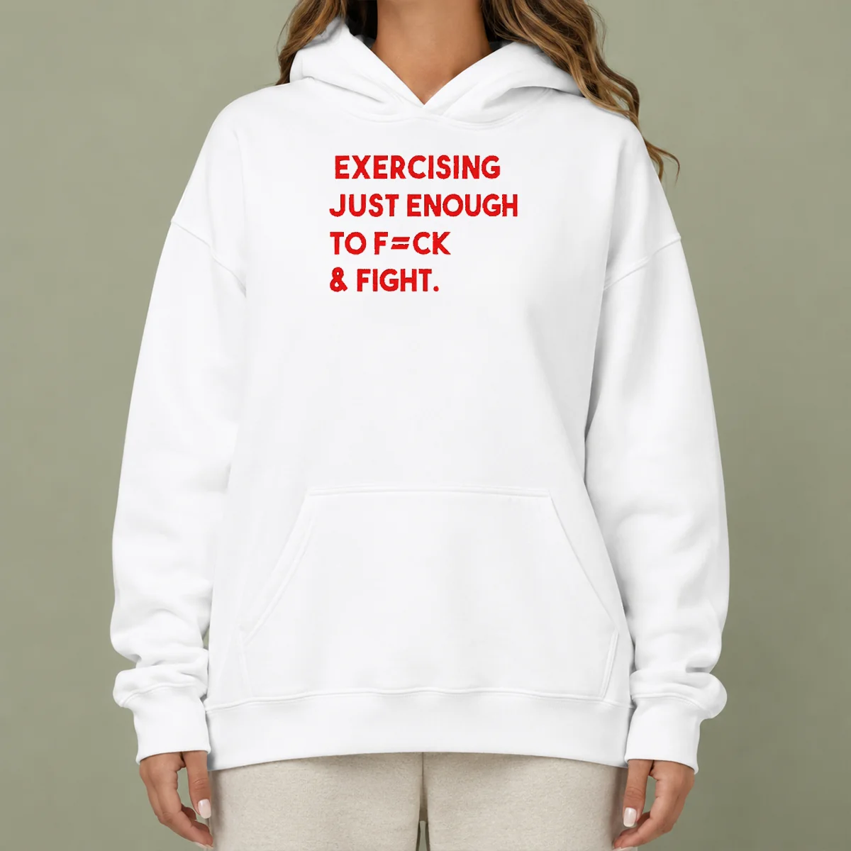 Official Exercising Just Enough To Fck And Fight Hoodie