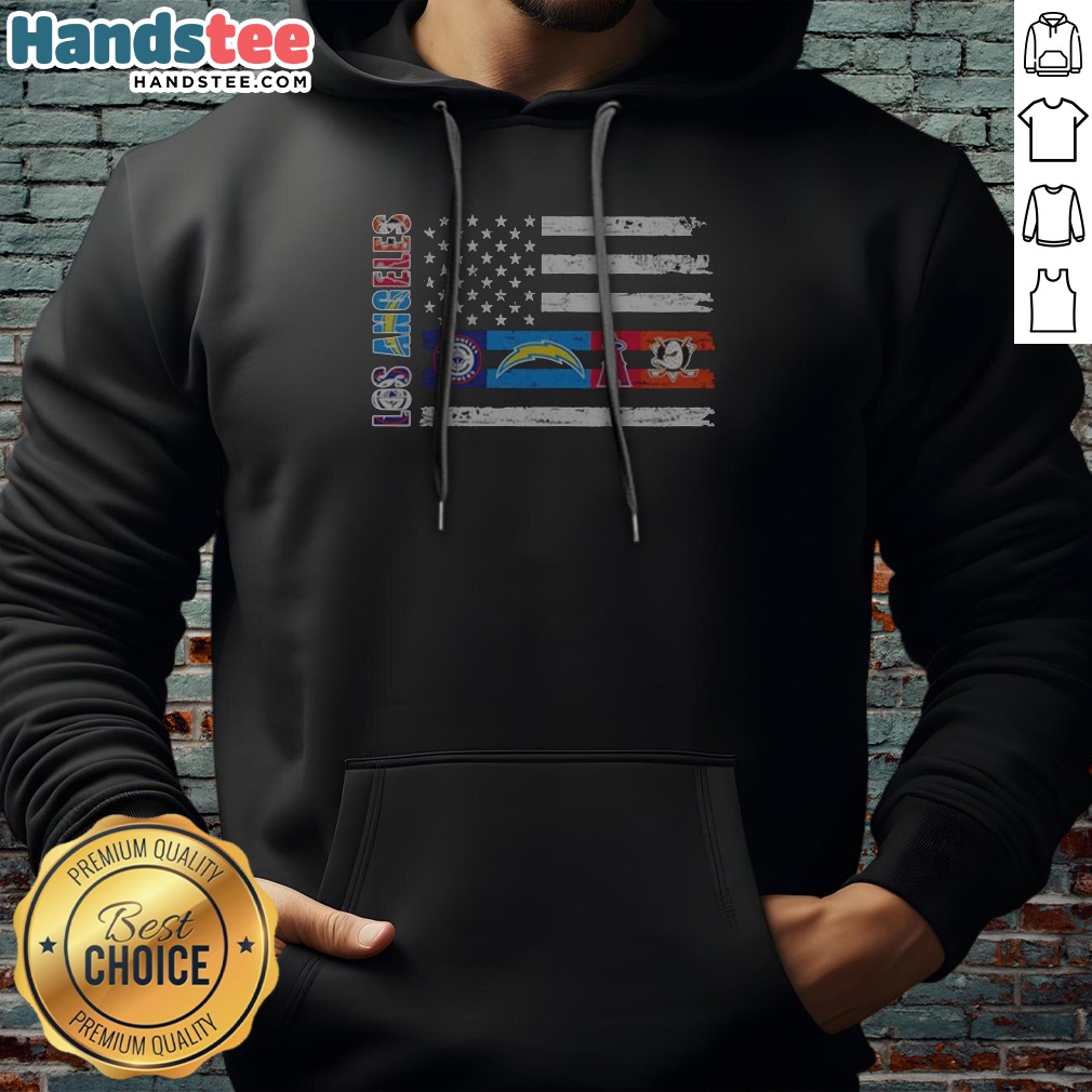 Official Los Angeles Sport Teams Lakers Dodgers Rams Kings Los Angeles USA Independence Day Hoodie