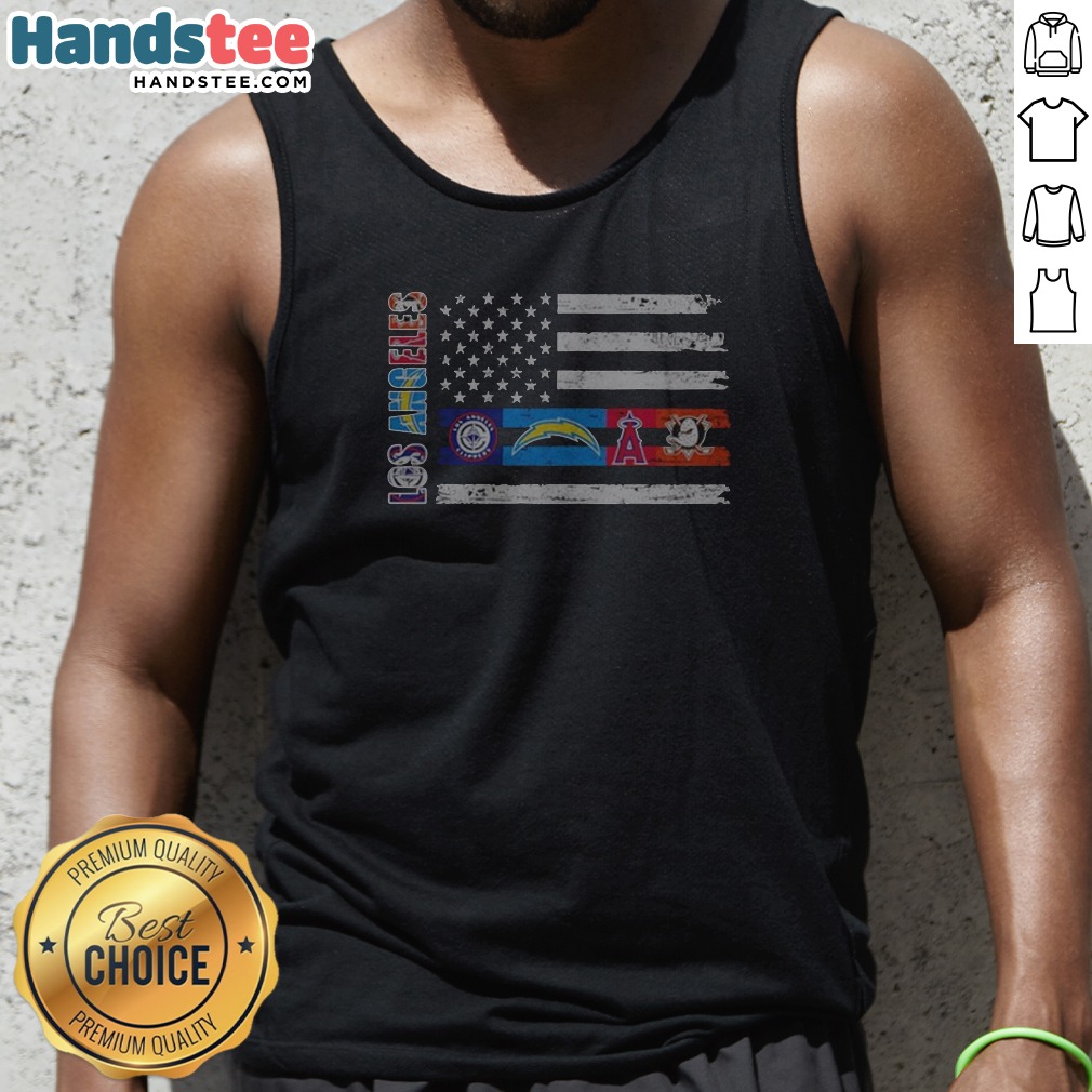 Official Los Angeles Sport Teams Lakers Dodgers Rams Kings Los Angeles USA Independence Day Tank Top