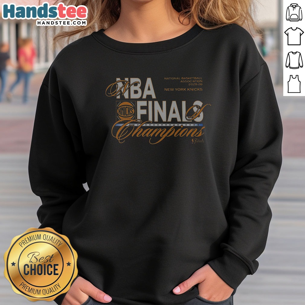 Official NBA Finals Champions New York Knicks Script Logo Sweatshirt