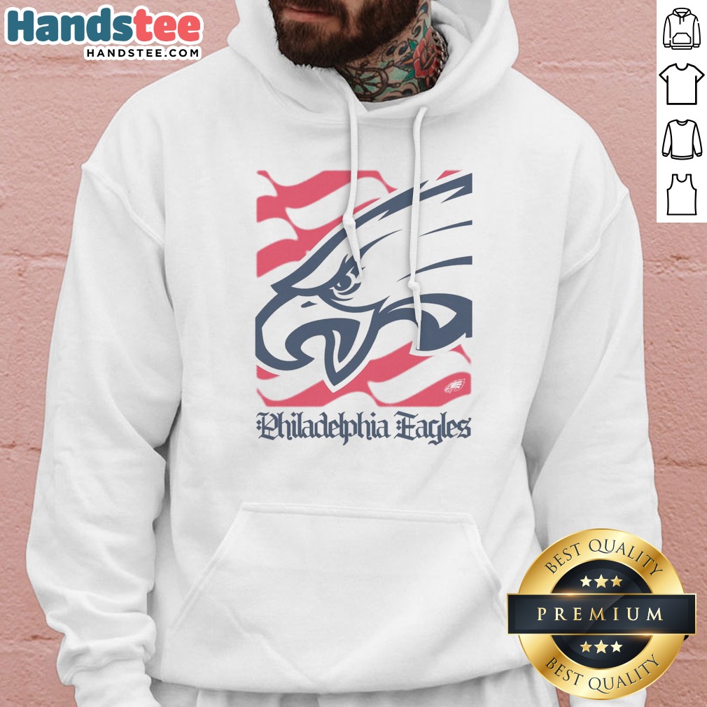 Official Philadelphia Eagles American Heritage Wordmark Shirt on Hoodie Official Philadelphia Eagles American Heritage Wordmark Shirt shown as a hoodie preview