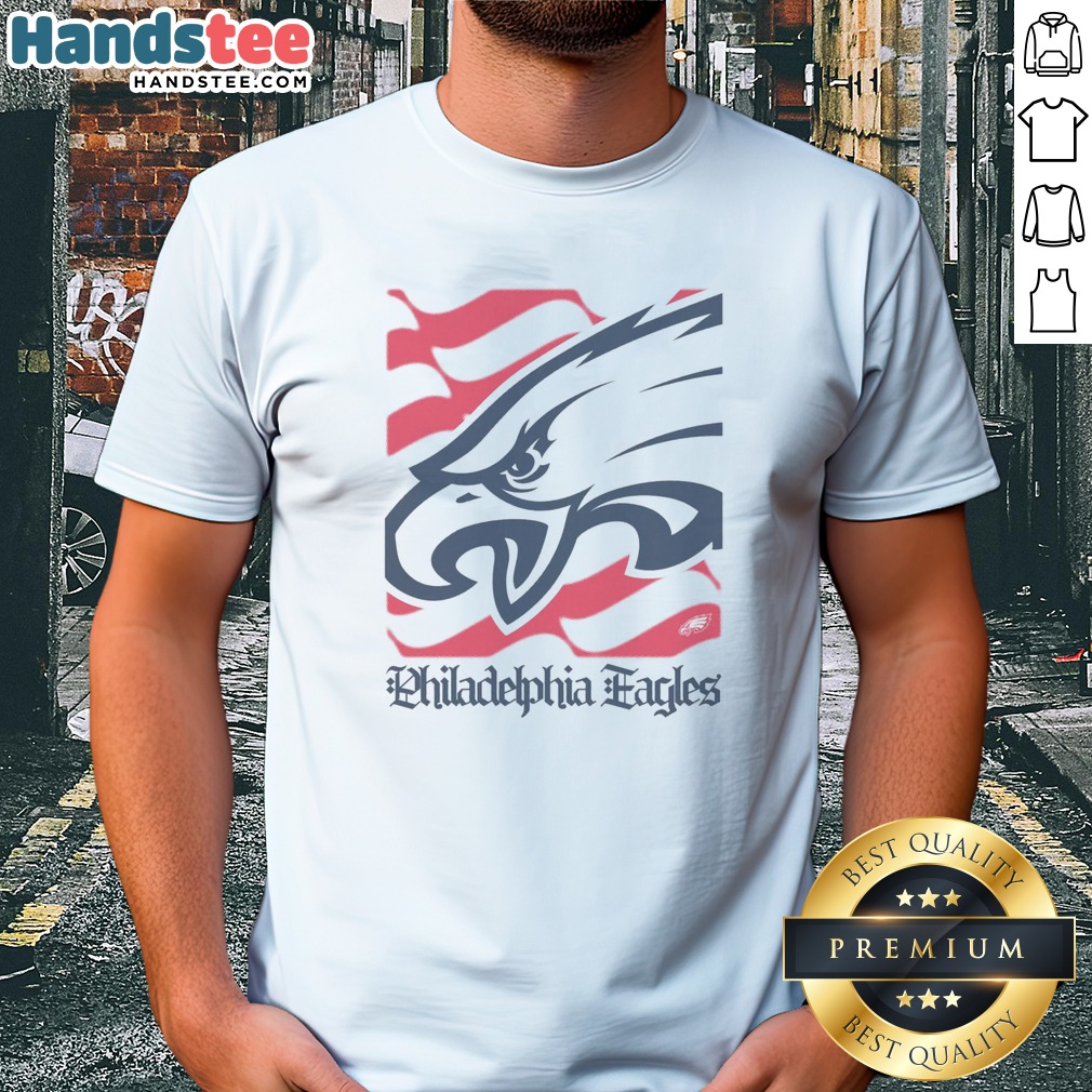 Official Philadelphia Eagles American Heritage Wordmark Shirt on Classic Shirt Official Philadelphia Eagles American Heritage Wordmark Shirt shown as a classic shirt preview