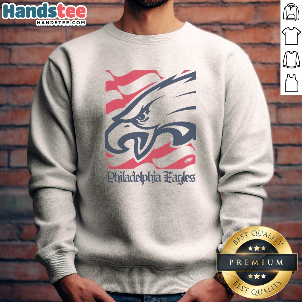Official Philadelphia Eagles American Heritage Wordmark Shirt on Sweatshirt Official Philadelphia Eagles American Heritage Wordmark Shirt shown as a sweatshirt preview