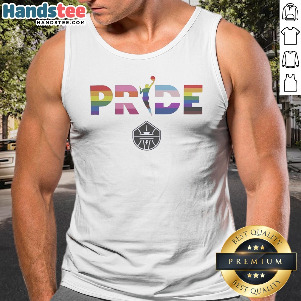 Official Seattle Storm 2026 WNBA Pride LGBT Pattern Flag Shirt on Tank Top Official Seattle Storm 2026 WNBA Pride LGBT Pattern Flag Shirt shown as a tank top preview