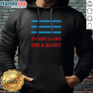 Official Three Parallel Horizontal Blue Lines Shirt Three Lines On A Hoodie featuring a modern graphic design.