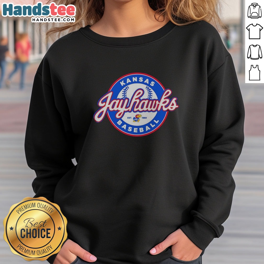 Original Kansas Jayhawks Baseball NCAA Big 12 Est 1880 Shirt on Sweatshirt Original Kansas Jayhawks Baseball NCAA Big 12 Est 1880 Shirt shown as a sweatshirt preview