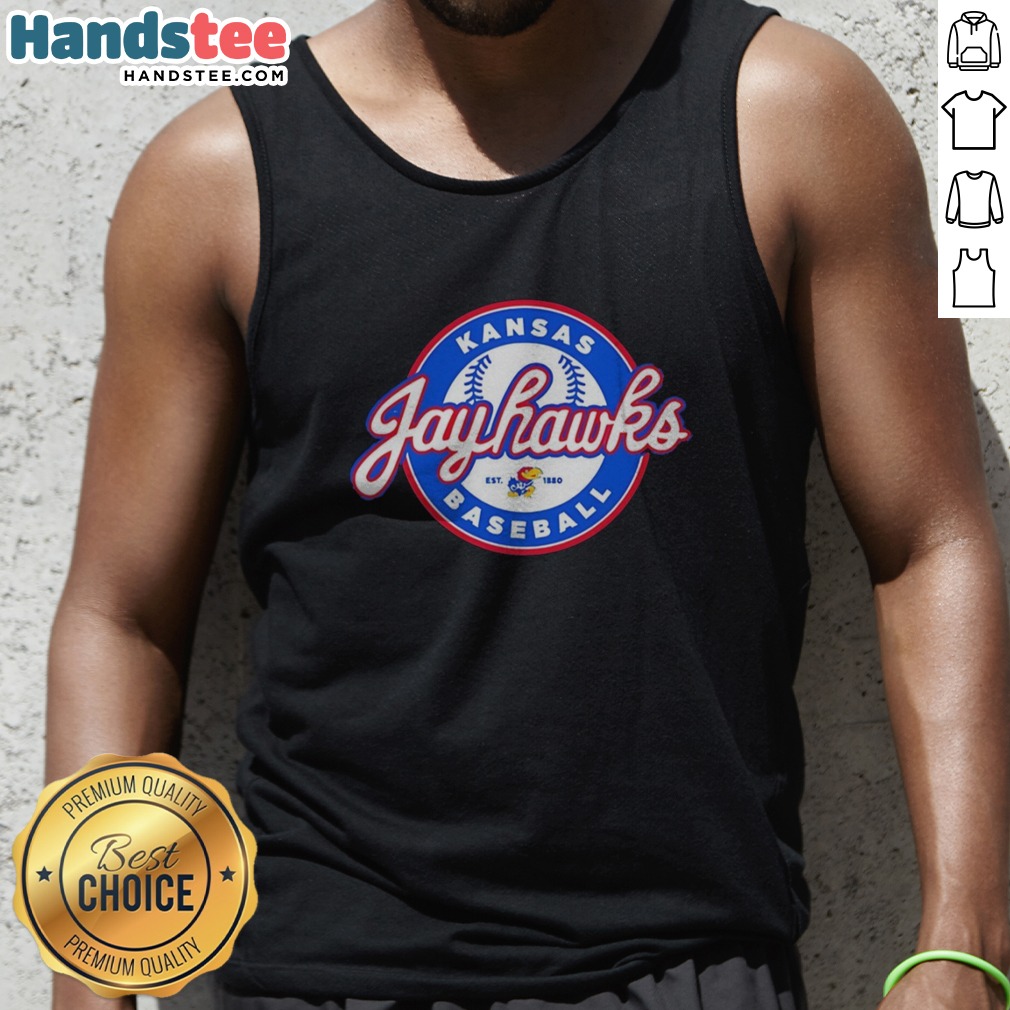 Original Kansas Jayhawks Baseball NCAA Big 12 Est 1880 Shirt on Tank Top Original Kansas Jayhawks Baseball NCAA Big 12 Est 1880 Shirt shown as a tank top preview