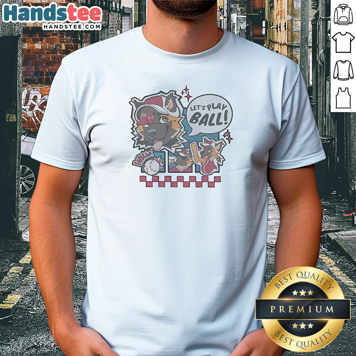 Original Let'S Play Ball Cartoon Dog Shirt Original Let'S Play Ball Cartoon Dog Shirt