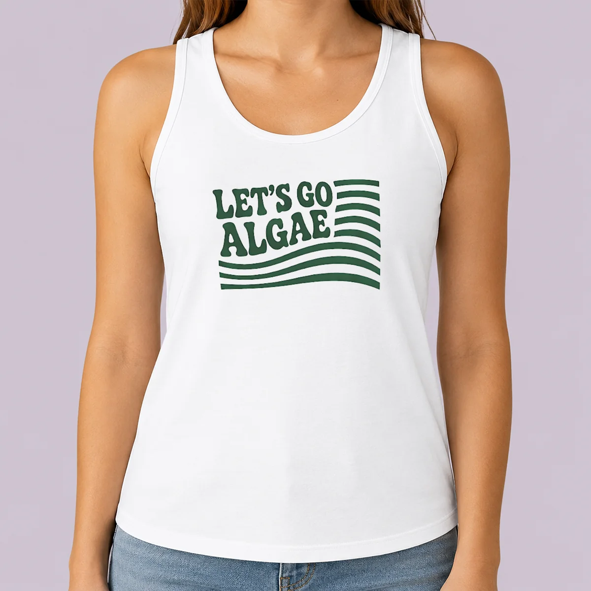 Original Lets Go Algae Reflecting Pool Green Again Liberal Protest Team Algae Tank Top