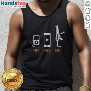 Original MP3 MP4 MP5 Tank top featuring a unique graphic design