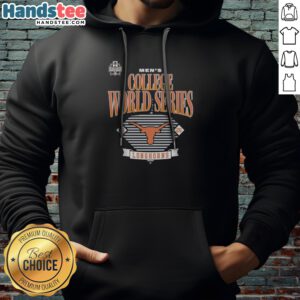 Original Texas Longhorns 2026 Men's College World Series Omaha NCAA Baseball Logo Team Hoodie in vibrant colors