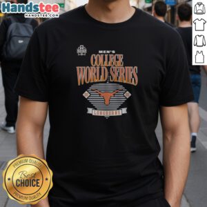 Original Texas Longhorns 2026 Men'S College World Series Omaha NCAA Baseball Logo Team Shirt displayed on a clean background