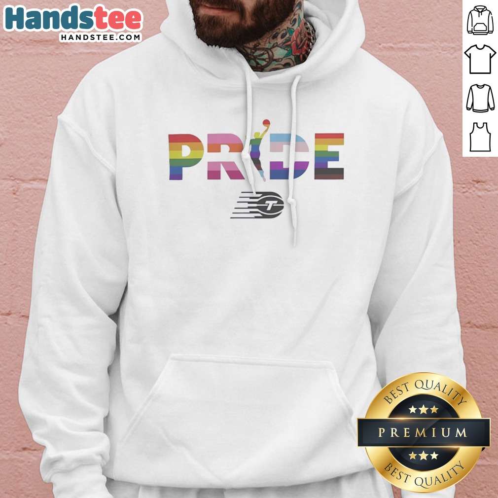 Original Toronto Tempo 2026 WNBA Pride LGBT Pattern Flag Shirt on Hoodie Original Toronto Tempo 2026 WNBA Pride LGBT Pattern Flag Shirt shown as a hoodie preview