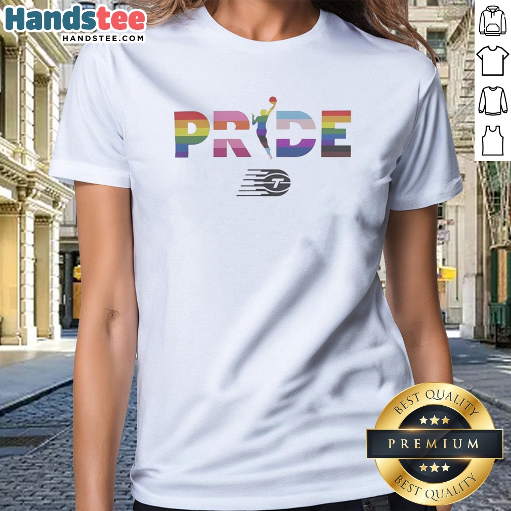 Original Toronto Tempo 2026 WNBA Pride LGBT Pattern Flag Shirt on Ladies Shirt Original Toronto Tempo 2026 WNBA Pride LGBT Pattern Flag Shirt shown as a ladies shirt preview