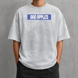 Premium Bad Apples Od Stripe Washed T Shirt showing soft fabric texture and striped pattern