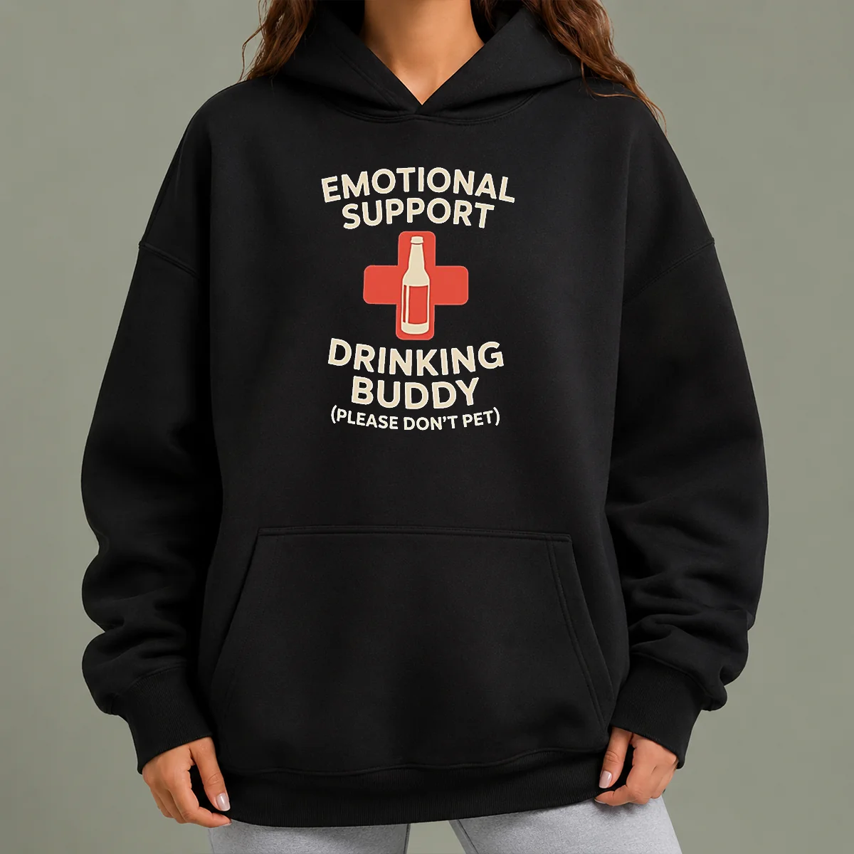 Premium Emotional Support Drinking Buddy Hoodie