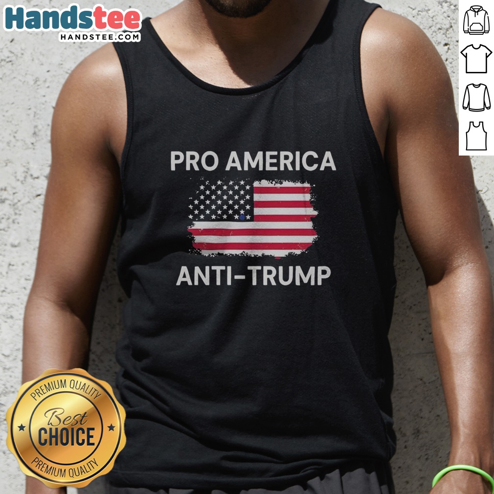 Premium Patriotic Dissenter American Flag Pro America Anti Trump Shirt on Tank Top Premium Patriotic Dissenter American Flag Pro America Anti Trump Shirt shown as a tank top preview