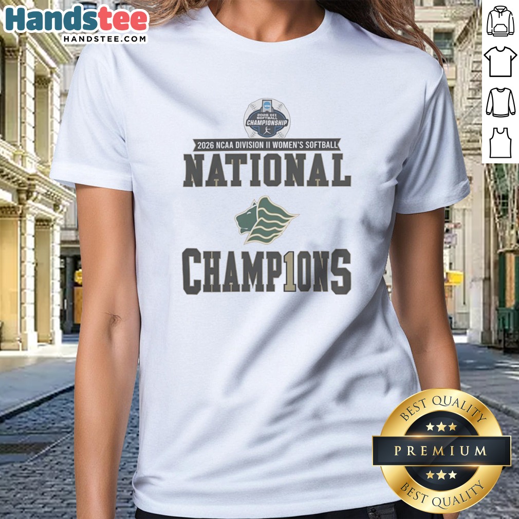 Pretty 2026 NCAA Division II Softball National Champions University Of West Georgia Shirt on Ladies Shirt Pretty 2026 NCAA Division II Softball National Champions University Of West Georgia Shirt shown as a ladies shirt preview