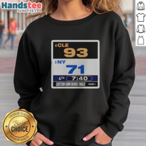 Pretty Cleveland Cavaliers Vs. New York Knicks Eastern Conference Finals 2026 sweatshirt featuring team graphics