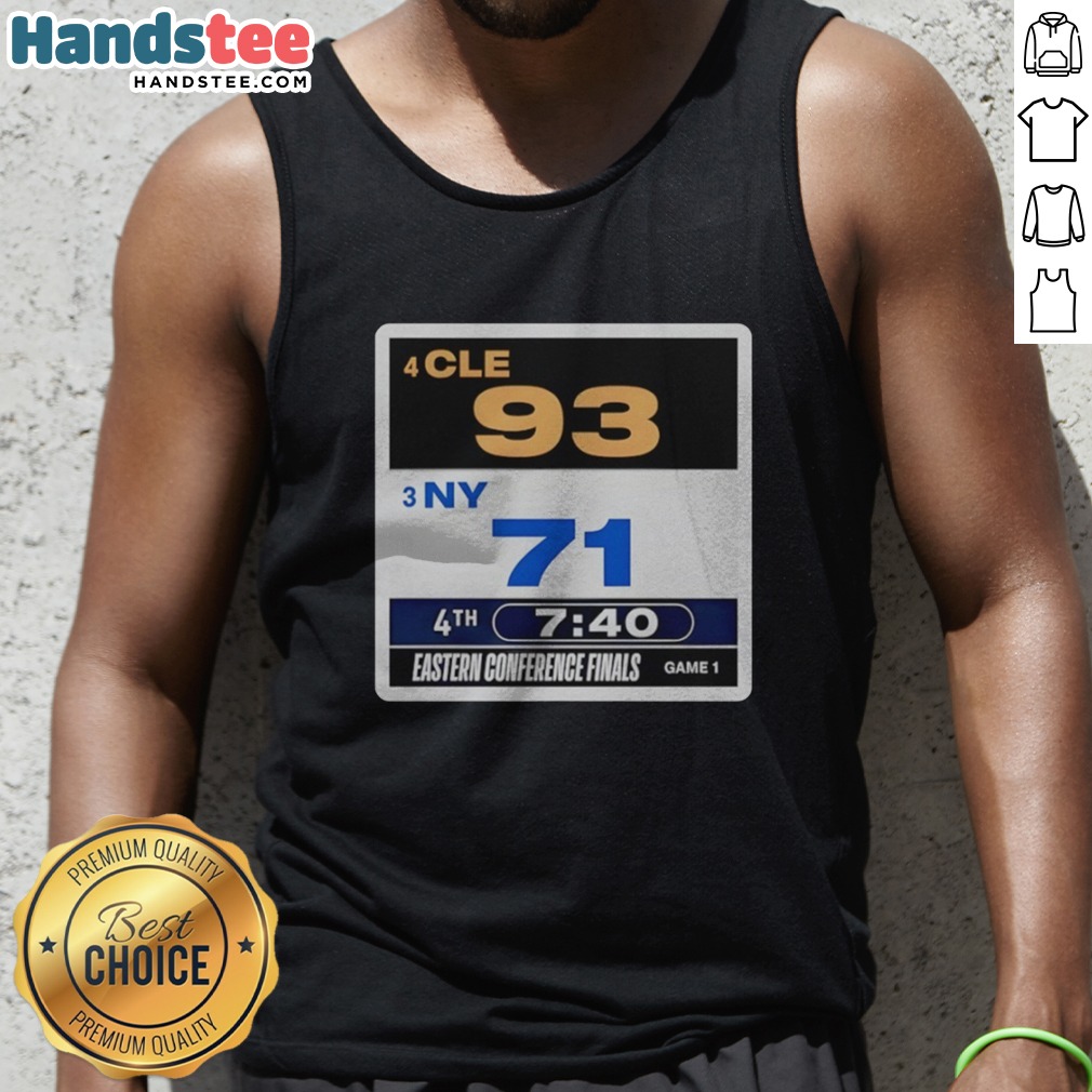 Pretty Cleveland Cavaliers Vs. New York Knicks Eastern Conference Finals 2026 Shirt on Tank Top Pretty Cleveland Cavaliers Vs. New York Knicks Eastern Conference Finals 2026 Shirt shown as a tank top preview