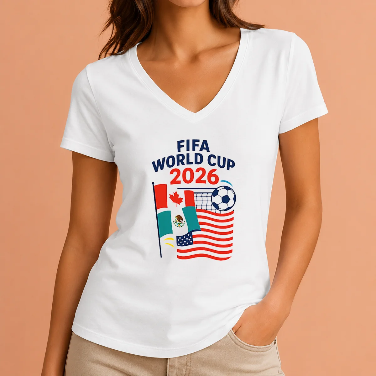 Pretty FIFA World Cup 2026 Canada V-Neck Shirt Pretty FIFA World Cup 2026 Canada V-Neck Shirt
