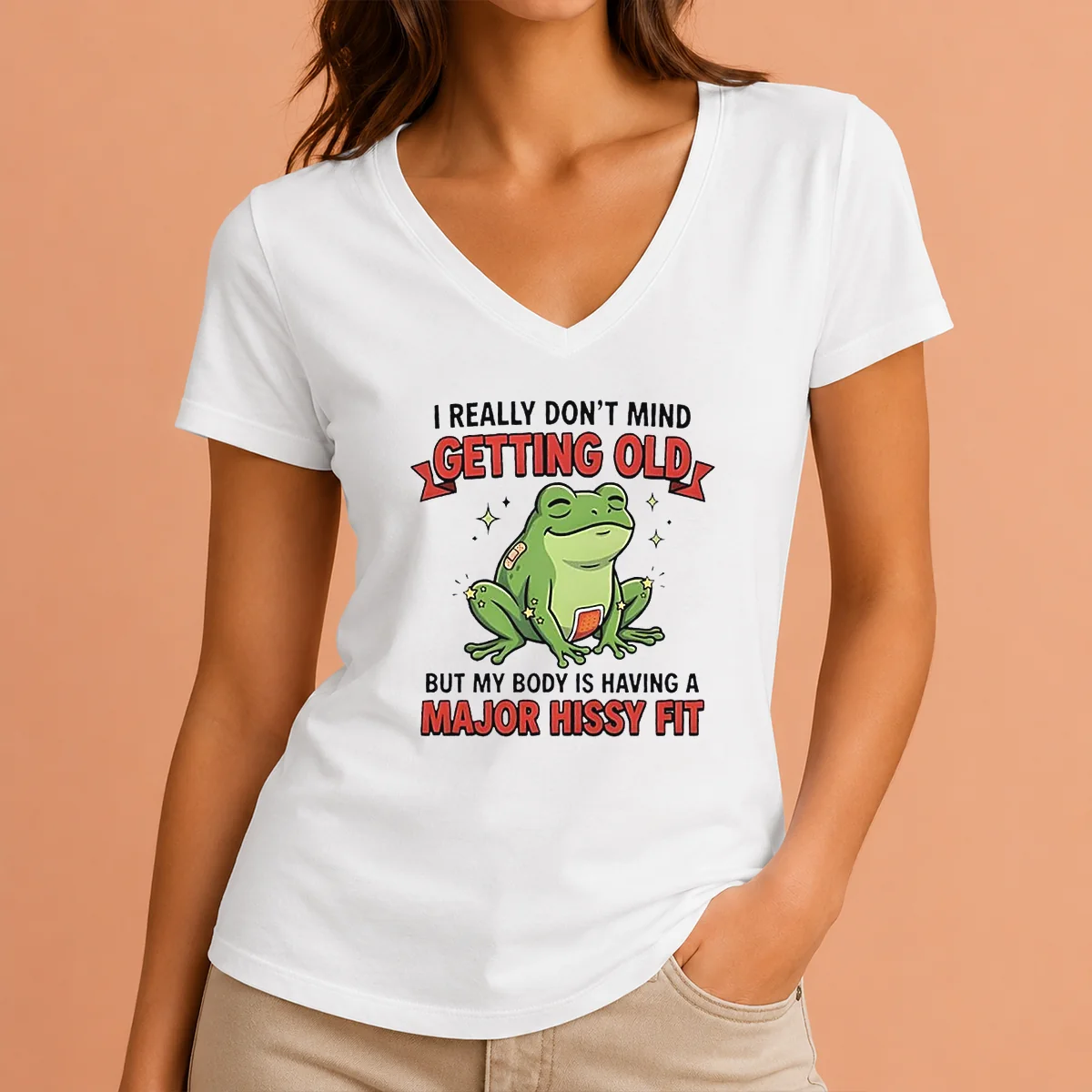 Pretty Frog I Really Don'T Mind V-Neck Shirt Pretty Frog I Really Don'T Mind V-Neck Shirt