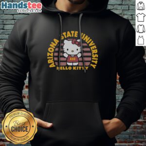 Pretty Hello Kitty Arizona State University Collegiate Style Icon Graphic Asu Hoodie featuring a playful design