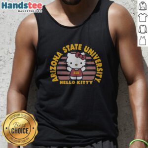 Pretty Hello Kitty Arizona State University Collegiate Style Icon Graphic Asu Tank top featuring a cute design.