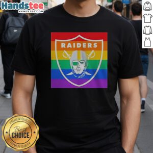 Pretty Las Vegas Raiders Pride Logo NFL Pride Month Theme Football Team Shirt displayed on a neutral background
