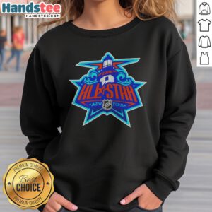 Pretty New York Islanders NHL All Star Weekend 2026 sweatshirt featuring vibrant team colors and logo.