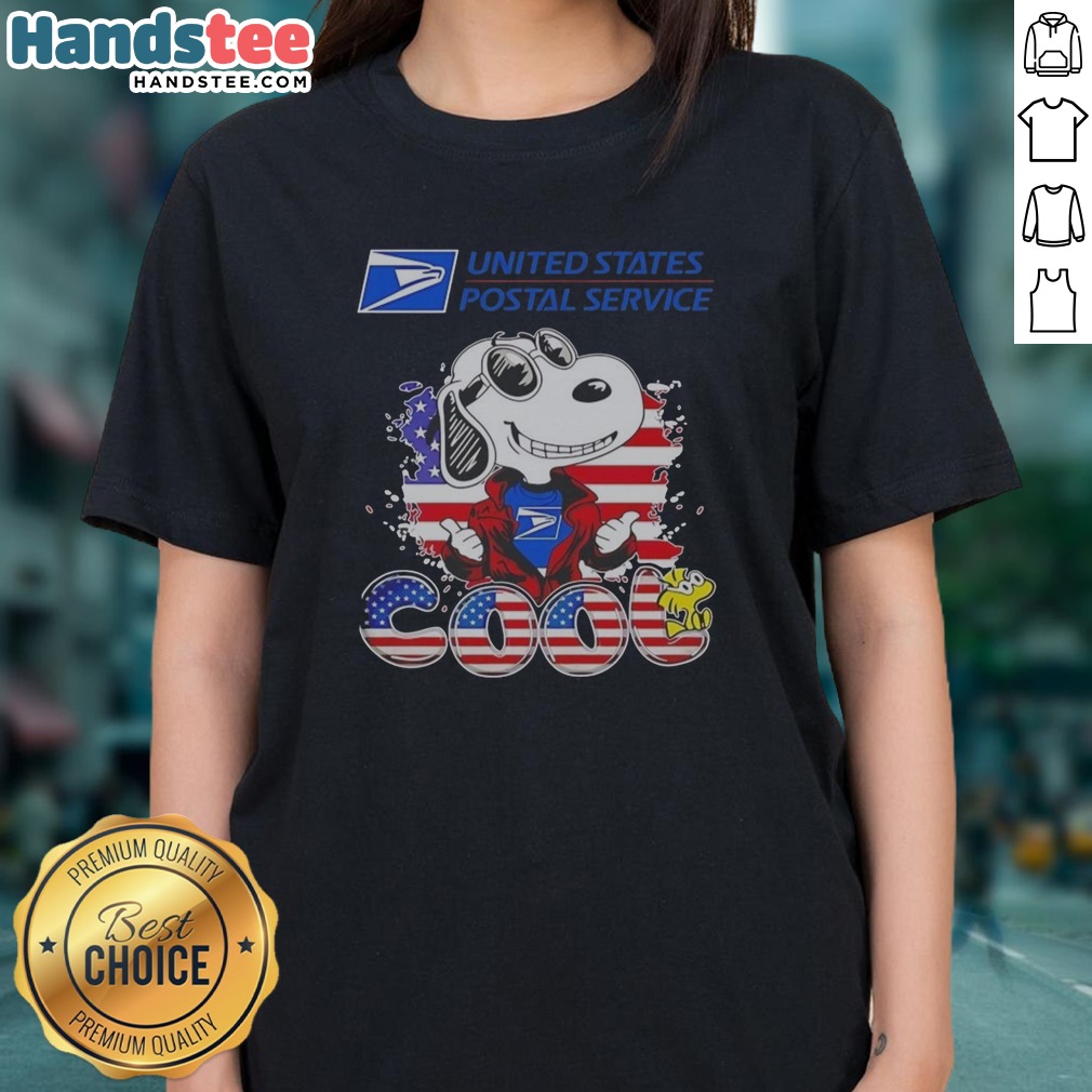 Pretty Snoopy Woodstock United States Postal Service Peanuts Cool Shirt on Ladies Shirt Pretty Snoopy Woodstock United States Postal Service Peanuts Cool Shirt shown as a ladies shirt preview