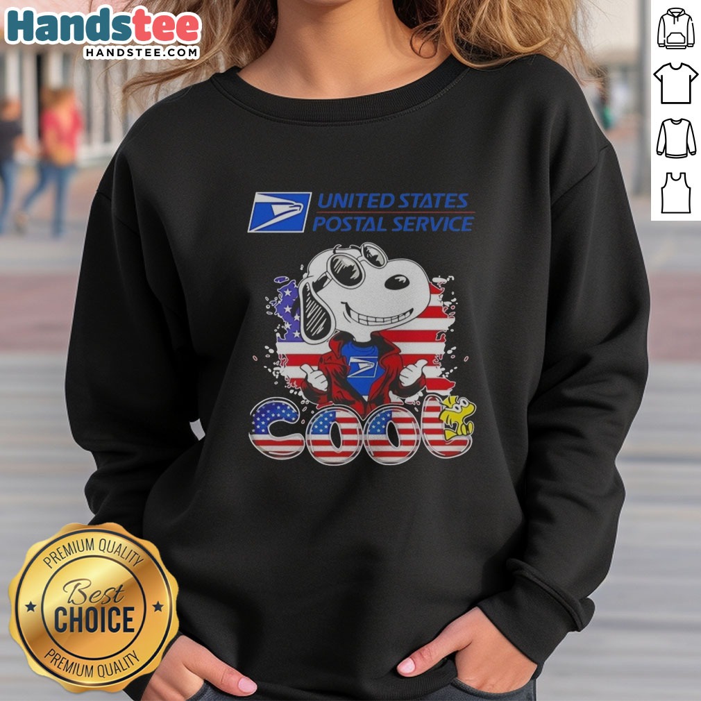 Pretty Snoopy Woodstock United States Postal Service Peanuts Cool Shirt on Sweatshirt Pretty Snoopy Woodstock United States Postal Service Peanuts Cool Shirt shown as a sweatshirt preview