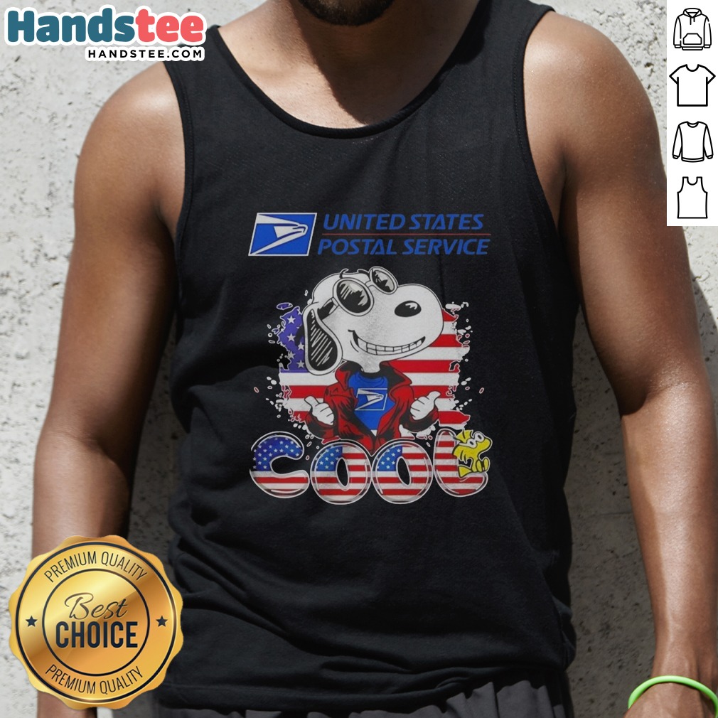 Pretty Snoopy Woodstock United States Postal Service Peanuts Cool Shirt on Tank Top Pretty Snoopy Woodstock United States Postal Service Peanuts Cool Shirt shown as a tank top preview