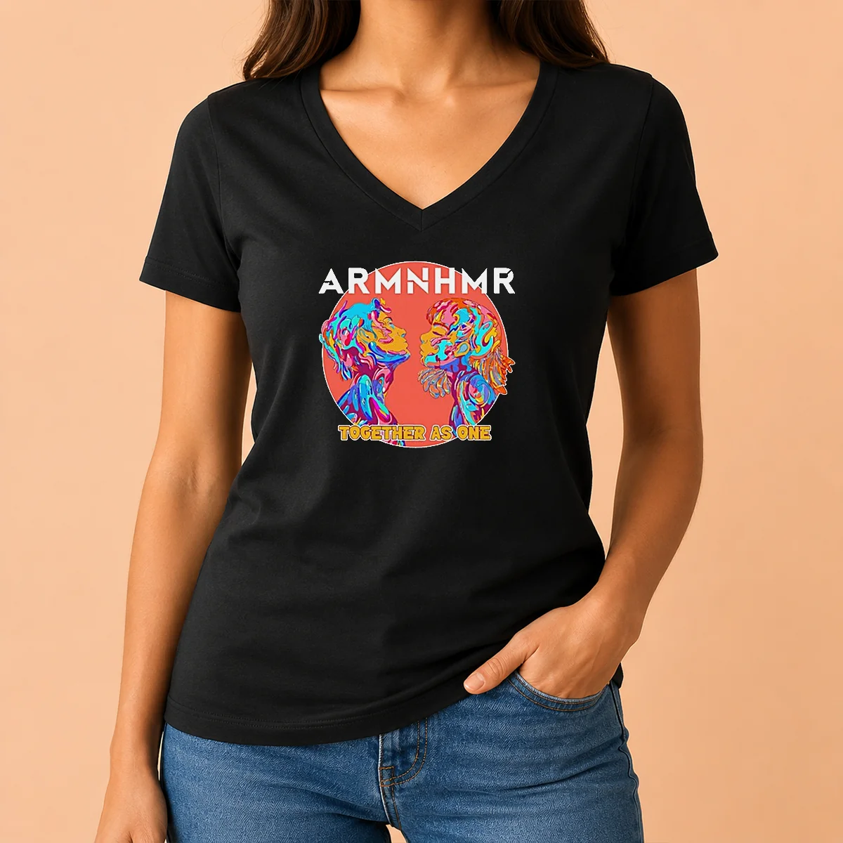 Pretty Together As One Electronic Music V-Neck Shirt Pretty Together As One Electronic Music V-Neck Shirt
