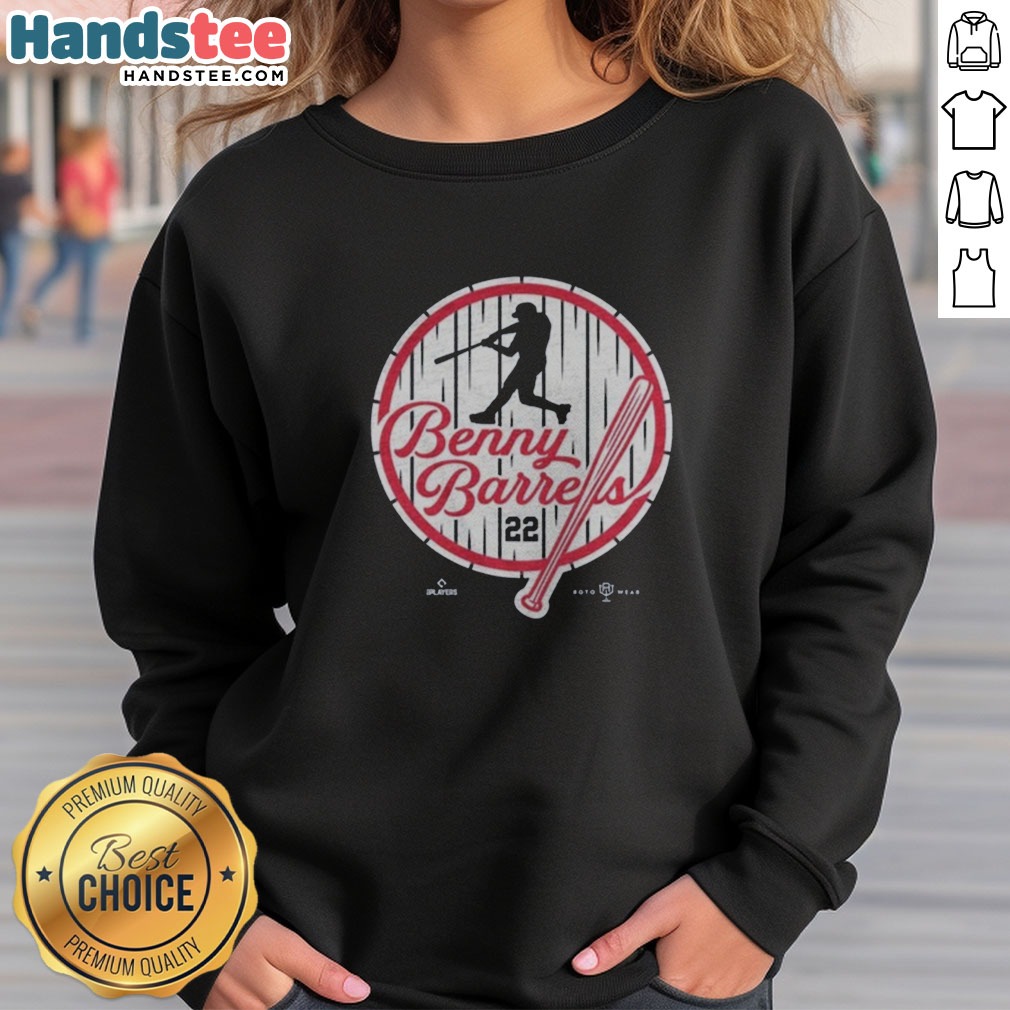 Top Benny Barrels Shirt on Sweatshirt Top Benny Barrels Shirt shown as a sweatshirt preview