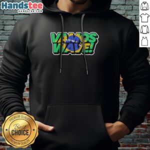 Top Brazil Vamos Wave Ordem E Progresso Hoodie displayed on a neutral background, showcasing its vibrant design.