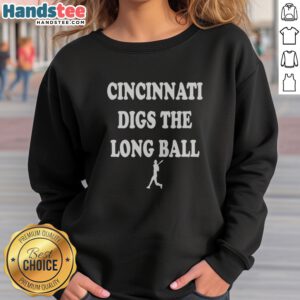 Top Cincinnati Reds MLB Digs The Long Ball sweatshirt featuring a vibrant team logo on a cozy fabric.