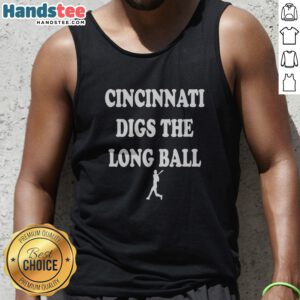 Top Cincinnati Reds MLB Digs The Long Ball Tank top featuring a vibrant team logo.