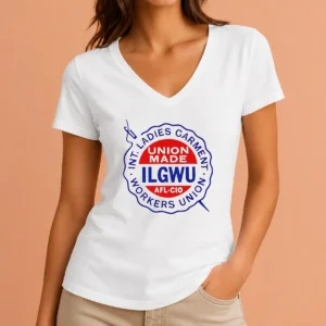 Top International Ladies Garment Workers Union ILGWU Union Made Afl Cio V-Neck Shirt