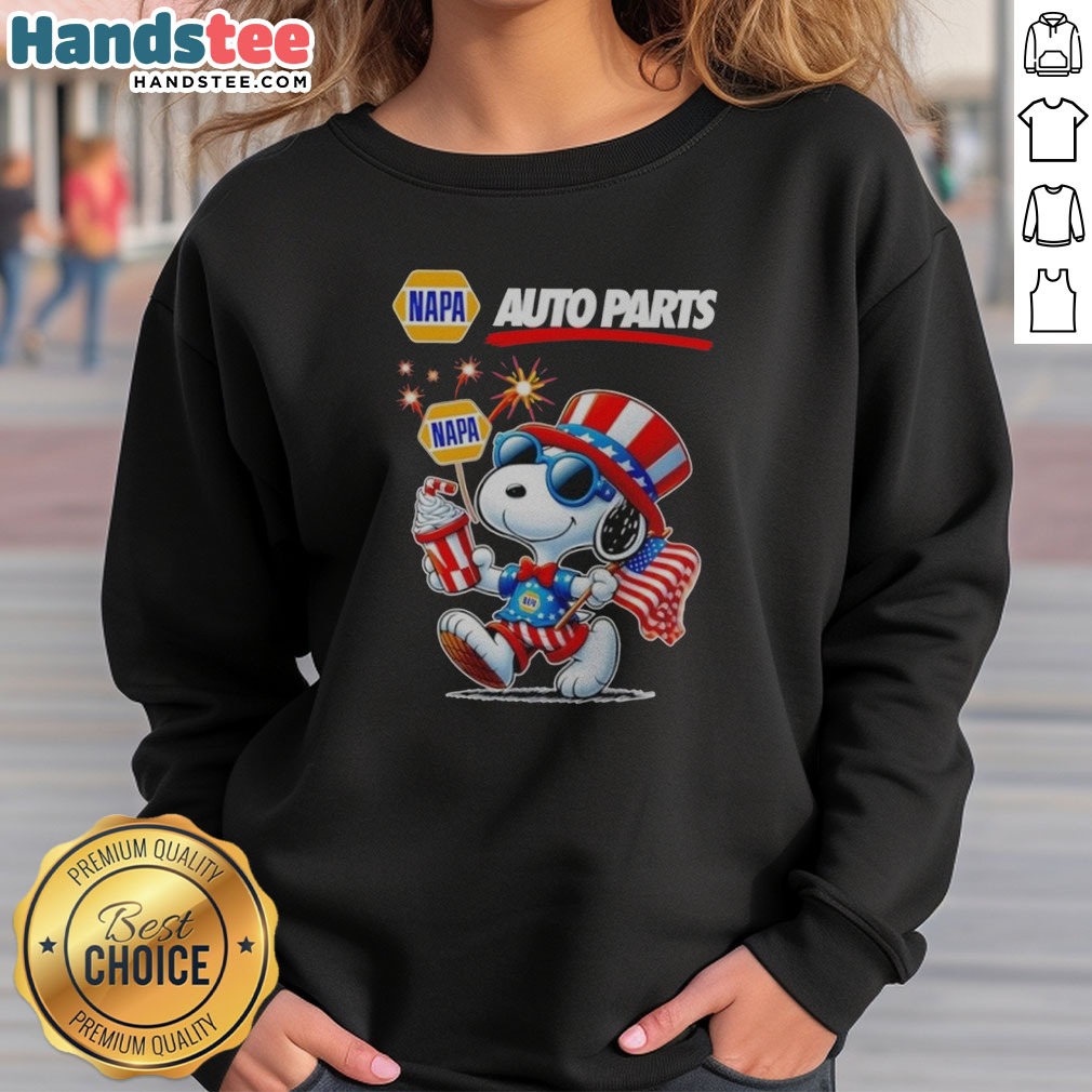 Top Snoopy X Napa Auto Parts Fourth Of July American 250 Years 1776 2026 Fireworks Shirt on Sweatshirt Top Snoopy X Napa Auto Parts Fourth Of July American 250 Years 1776 2026 Fireworks Shirt shown as a sweatshirt preview