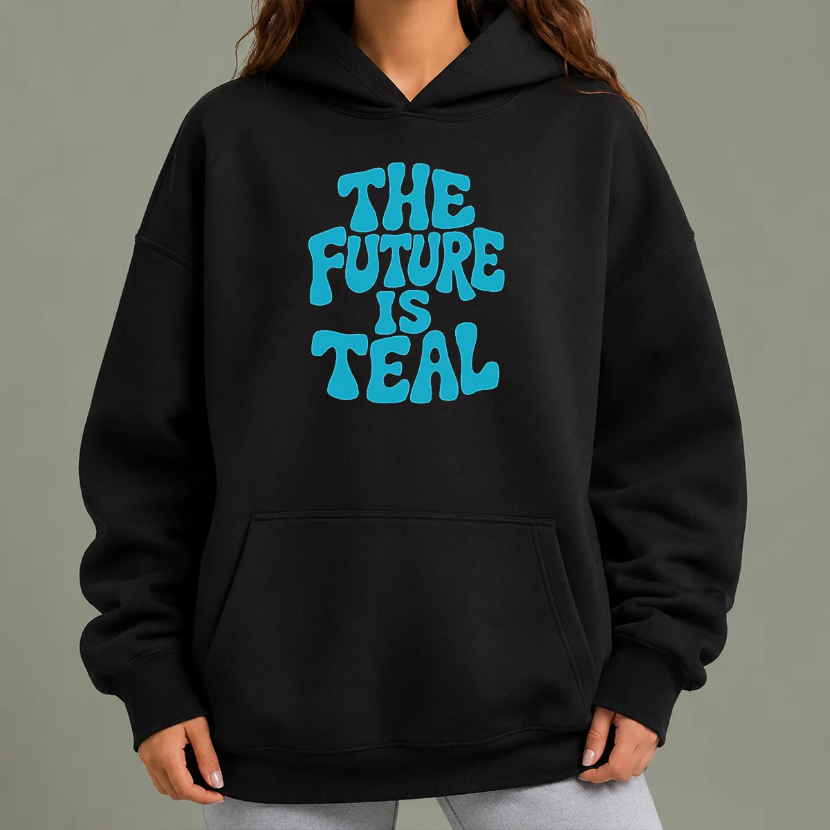 Top The Future Is Teal Hoodie