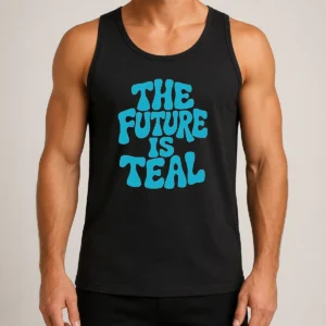 Top The Future Is Teal Tank Top