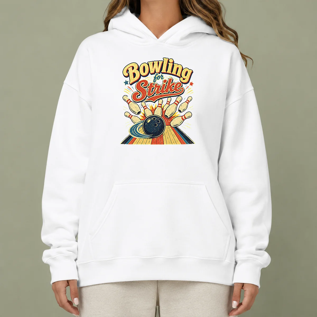 Awesome Bowling For Strike Vintage Hoodie