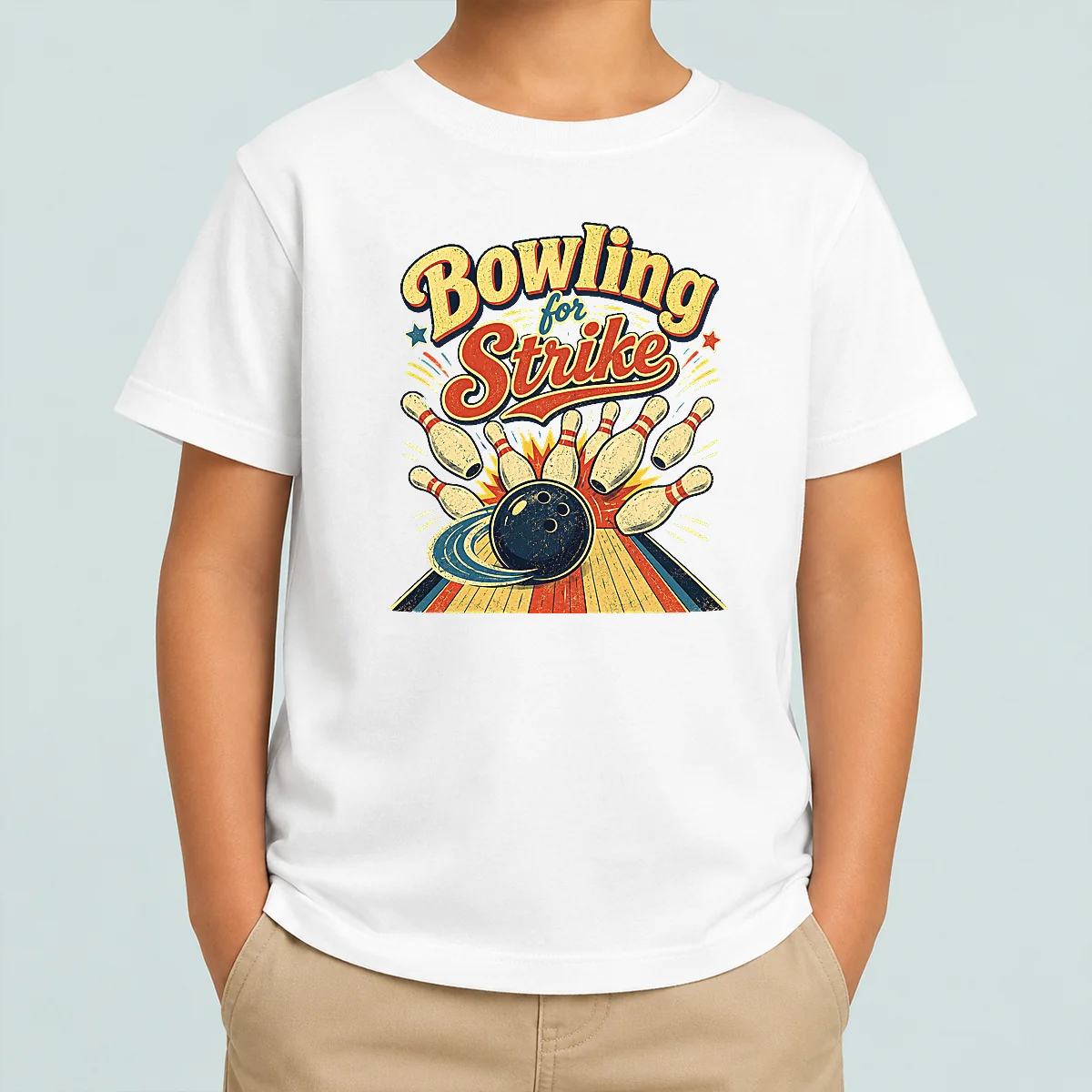 Awesome Bowling For Strike Vintage Kids T-Shirt